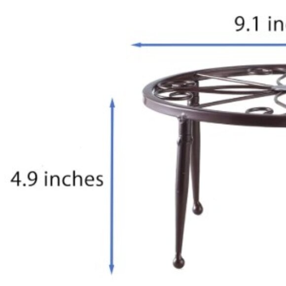 3 Pack 9 inch Metal Plant Stands for Indoor and Outdoor Plants - Picture 2 of 3